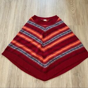 ⭐️3/$25 Tommy Jeans Southwestern Stripe Sweater Knit Poncho